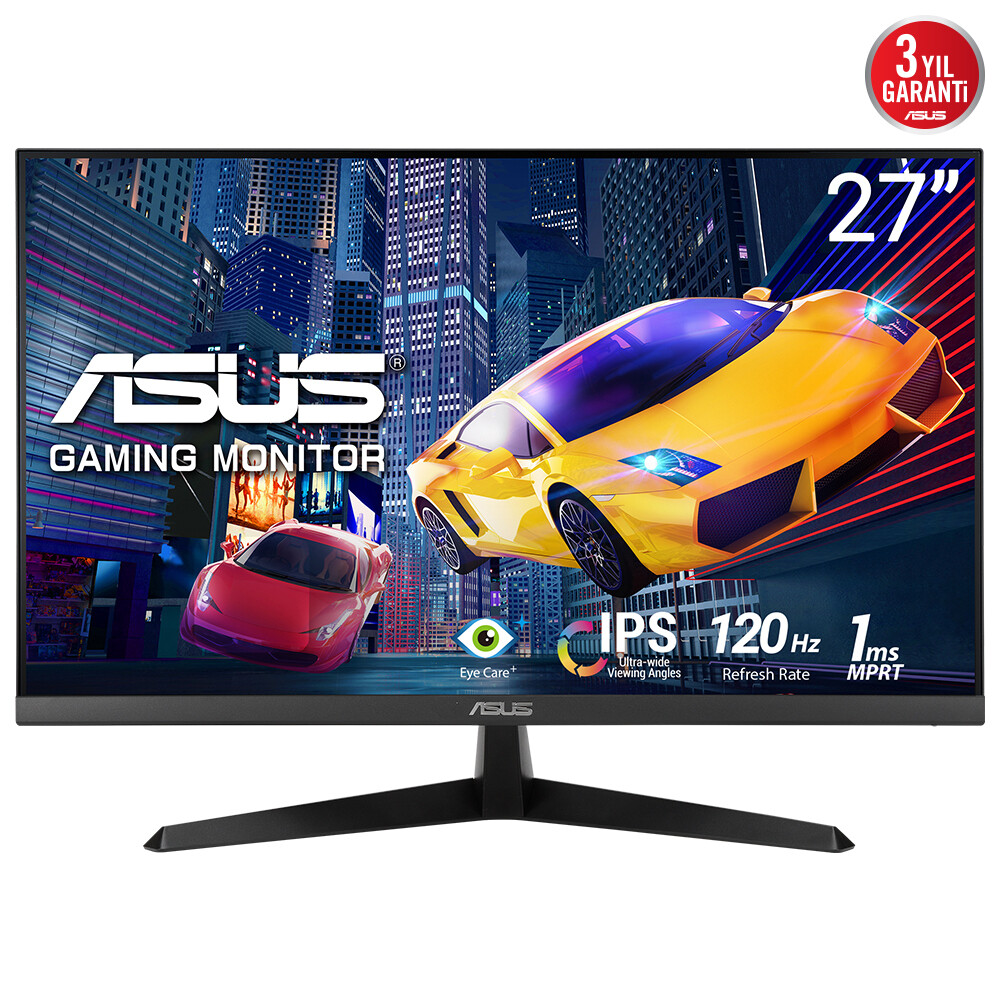 ASUS VY279HGR 27" Full HD IPS Eye Care Gaming Monitor, 1920 x 1080, 120Hz, 1ms MPRT, Adaptive-Sync, HDMI 1.4, Eye Care Plus