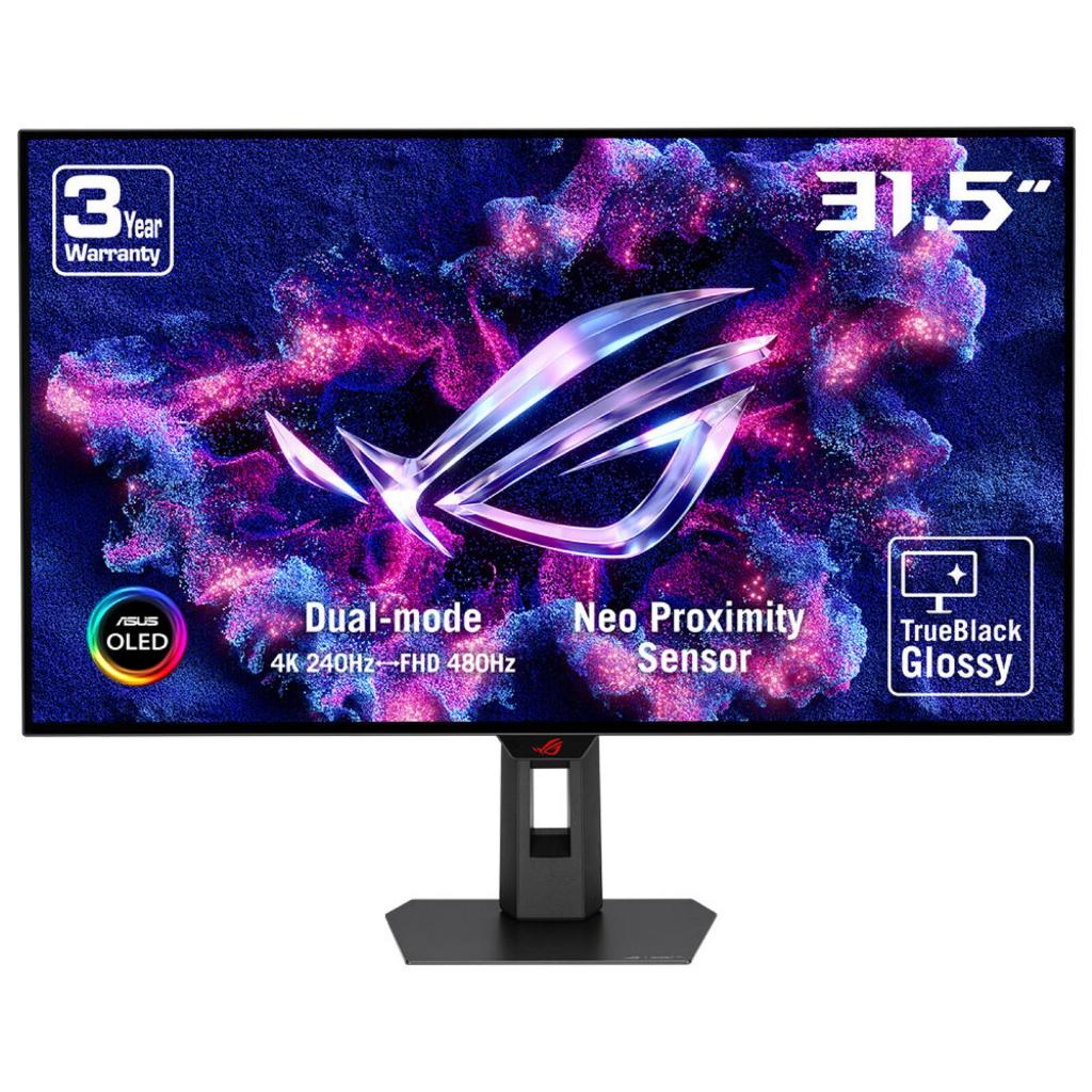 ASUS ROG Strix XG32UCWMG 31.5" 4K UHD WOLED Gaming Monitor for High-Performance Gaming, Dual Mode 4K 240Hz/FHD 480Hz, 0.03ms GTG, HDR400 True Black, 99% DCI-P3, HDMI 2.1, USB-C 15W, Black