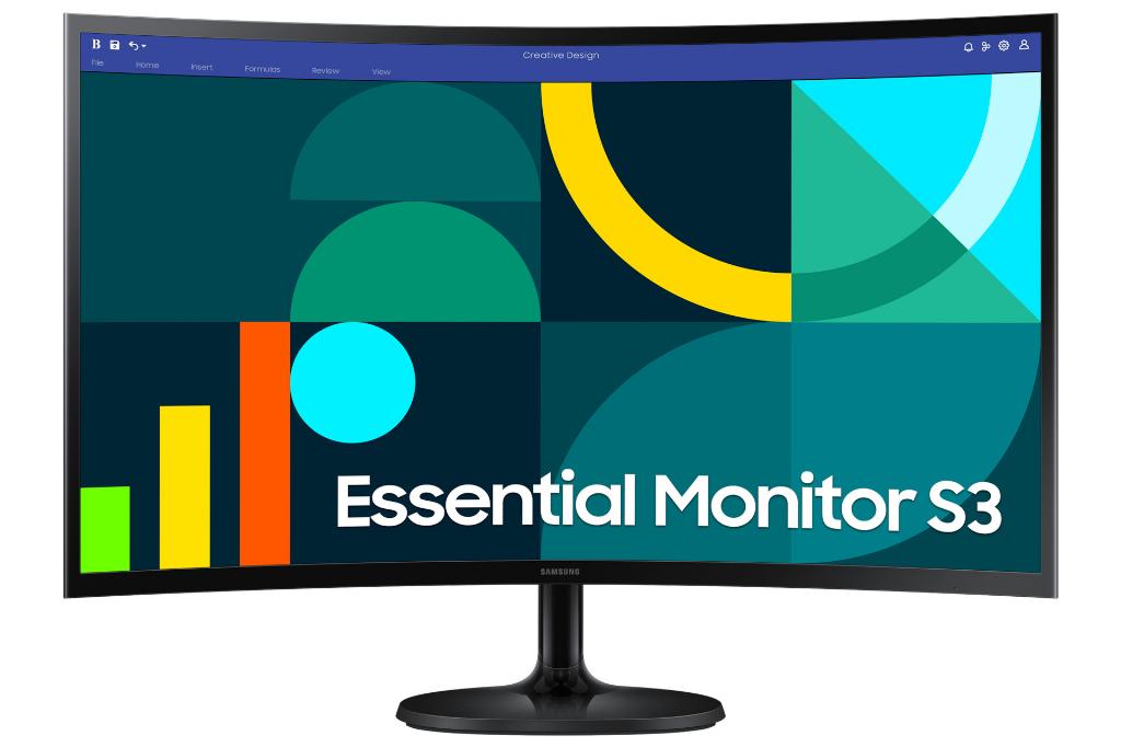 Samsung S36GD 27" FHD Curved Gaming Monitor, 100Hz, 1800R Curved Display, Game Mode, Eye Saver, HDMI & D-Sub, Black