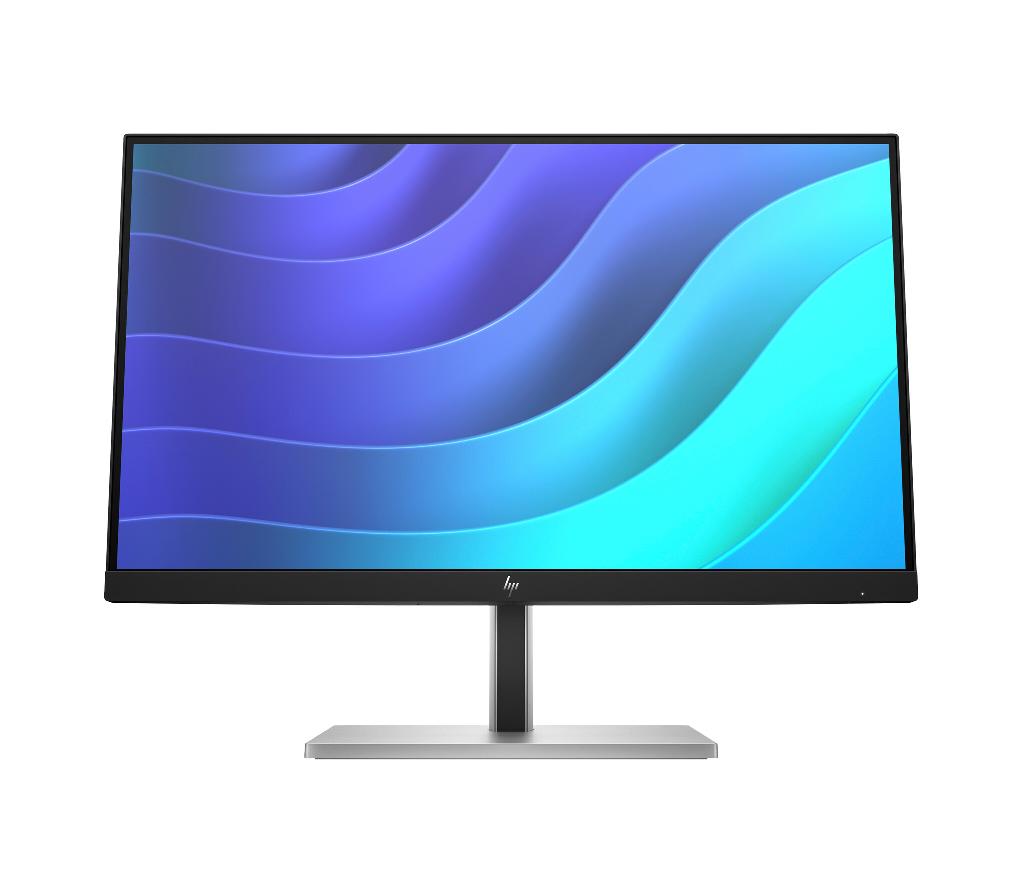 HP E-Series E22 G5 21.5-Inch FHD Monitor, 1920 x 1080 IPS, 75Hz, 99% sRGB, HP Eye Ease, Height Adjustable, HDMI, DisplayPort, USB Hub, Black and Silver