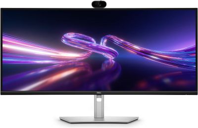 DELL Pro P3426WEV 34.1" WQHD Curved IPS Monitor for Business & Productivity, 3440 × 1440, 100Hz, 5ms, 99% sRGB, 4MP Camera, USB-C 90W, HDMI 2.1, DisplayPort 1.4, Ethernet, Black/Silver
