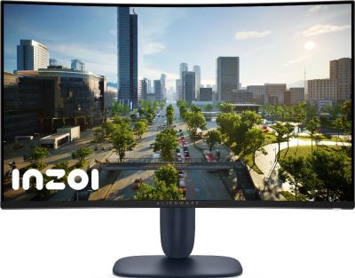 Alienware AW3225DM 31.5" QHD Curved Gaming Monitor, 2560×1440, 180Hz, 1ms GTG, 1500R, DisplayHDR 400, 95% DCI-P3, AMD FreeSync, HDMI 2.1, DisplayPort 1.4, USB Hub, Interstellar Indigo