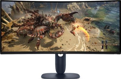 Alienware AW3425DWM 34" WQHD Curved Gaming Monitor, 3440×1440, 21:9, 180Hz, 4ms GTG, 1500R, DisplayHDR 400, 95% DCI-P3, FreeSync Premium, Black/Blue