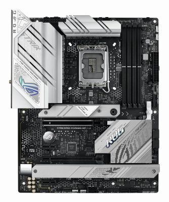 ASUS ROG STRIX B760-A GAMING WIFI Intel B760 LGA 1700 white ATX Motherboard with 12 + 1 power stages, DDR5, PCIe 5.0 x16 SafeSlot, 3x PCIe 4.0 M.2 slots, WiFi 6E, USB 3.2 Gen 2x2 Type-C, and Aura Sync