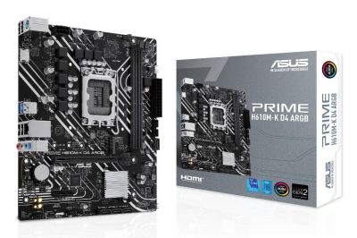 ASUS PRIME H610M-K D4 ARGB micro ATX LGA 1700 Motherboard