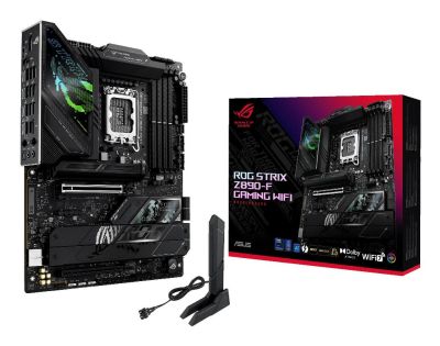 ASUS ROG Strix Z890-F Gaming WiFi Intel® LGA 1851 ATX Motherboard | PCIe® 5.0 x16, 16+1+2+2 power stages, DDR5, WiFi 7, 5X M.2, Thunderbolt™ 4, USB Type-C®, AI Overclocking & Cooling