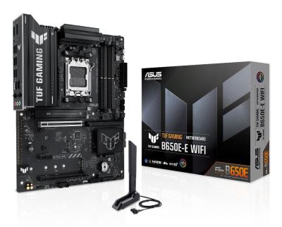 ASUS TUF Gaming B650E-E WiFi - AMD B650 ATX Motherboard, 8+2+1 Power Stages 80A, DDR5, PCIe 5.0, M.2, Wi-Fi 6E, 2.5GB Ethernet, DisplayPort, HDMI, USB Type-C, BIOS Flashback, Aura Sync