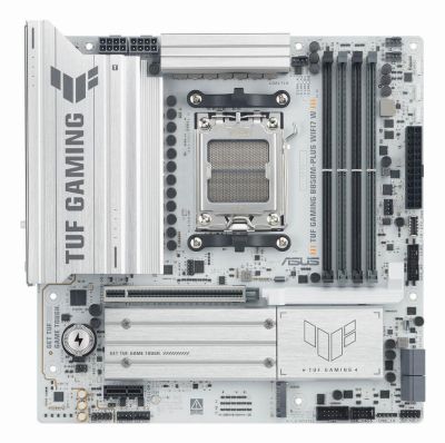 ASUS TUF GAMING B850M-PLUS WIFI7 W B850 Socket AM5 Micro-ATX Motherboard - White