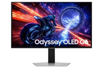 Samsung Odyssey OLED G6 G60SF 27" QHD 500Hz QD-OLED Gaming Monitor, 2560x1440, 0.03ms GTG, DisplayHDR True Black 500, HDR10+ Gaming, G-Sync Compatible, FreeSync Premium Pro, 99% DCI-P3, Silver