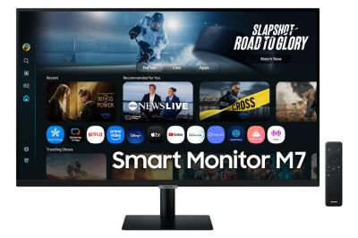 Samsung M7 M70F 32" 4K UHD Smart Monitor, 3840 x 2160, 60Hz, 4ms GTG, USB-C 65W, 2x HDMI 2.0, Wi-Fi 5, Bluetooth 5.2, HDR10, Black