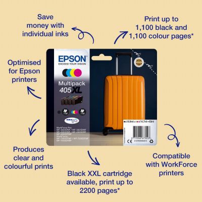 Epson Singlepack Yellow 405XL DURABrite Ultra Ink